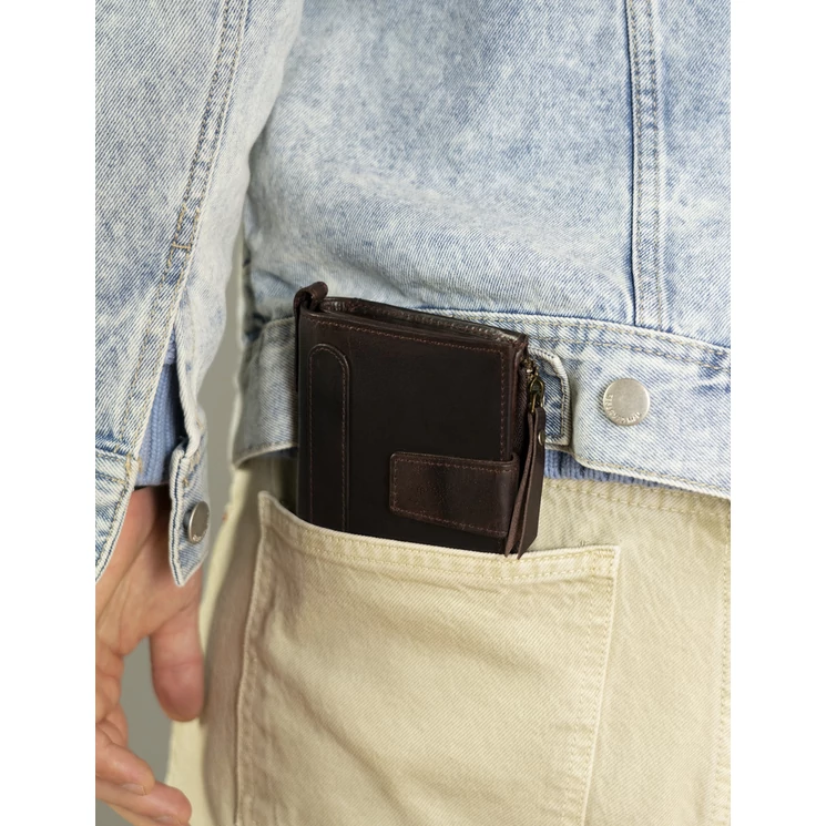 ROVICKY Valódi bőr Férfi pénztárca