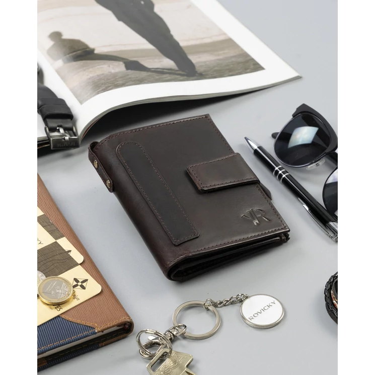 ROVICKY Valódi bőr Férfi pénztárca
