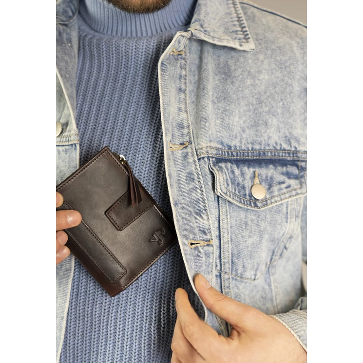 ROVICKY Valódi bőr Férfi pénztárca