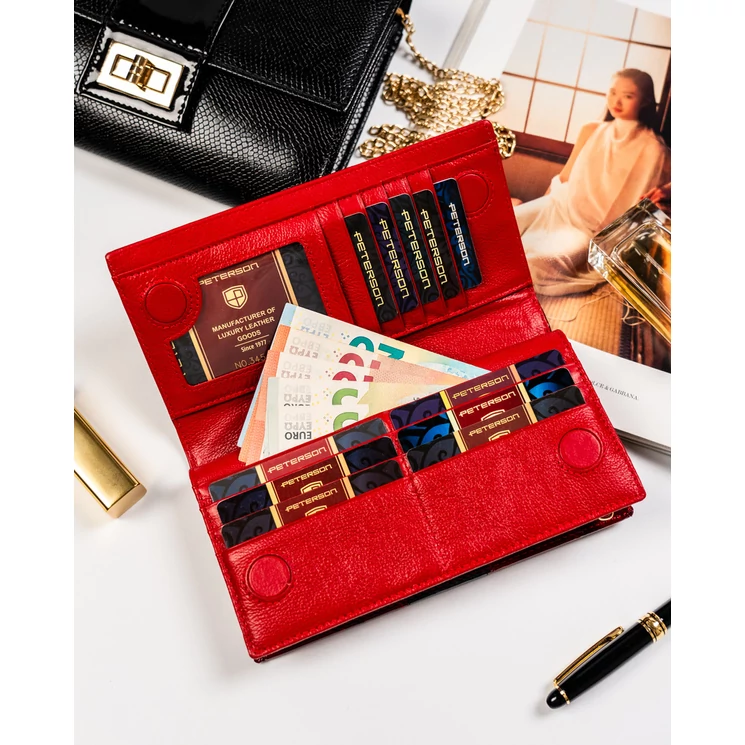  Piros Lakkbőr Női pillangós pénztárca