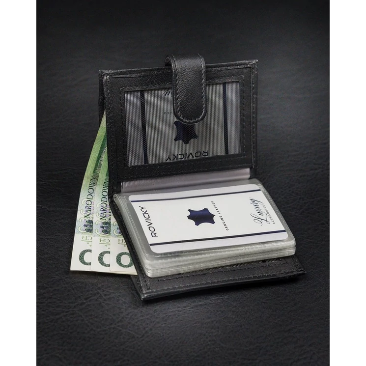 LOREN Elegáns Férfi pénztárca fényes valódi bőrből