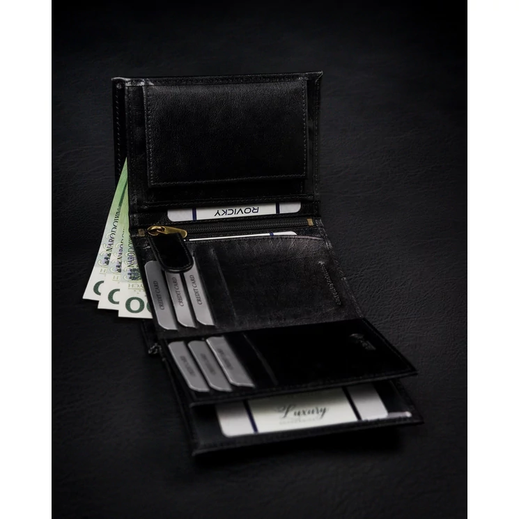 Valódi Bőr ROVICKY Férfi pénztárca RFID Védelemmel