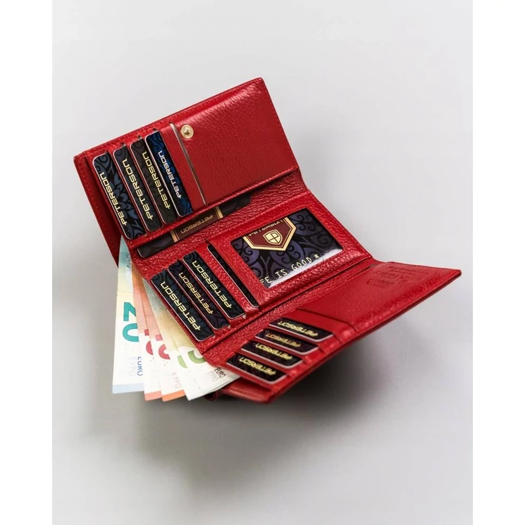  Női pénztárca piros színben