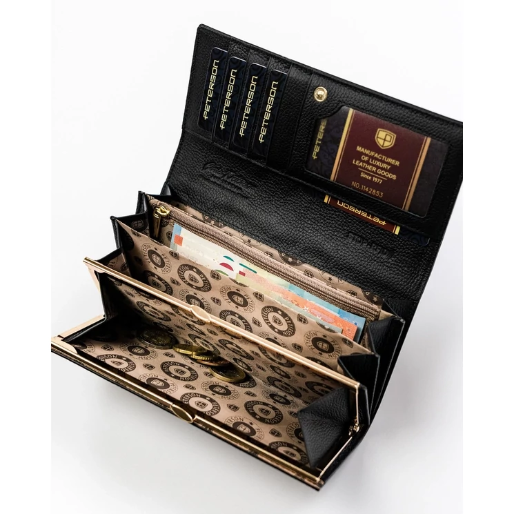 Valódi bőr Elegáns Női pénztárca