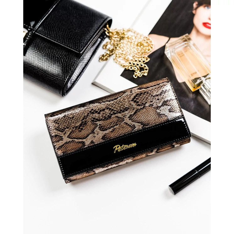 Valódi bőr Lakk Női pénztárca