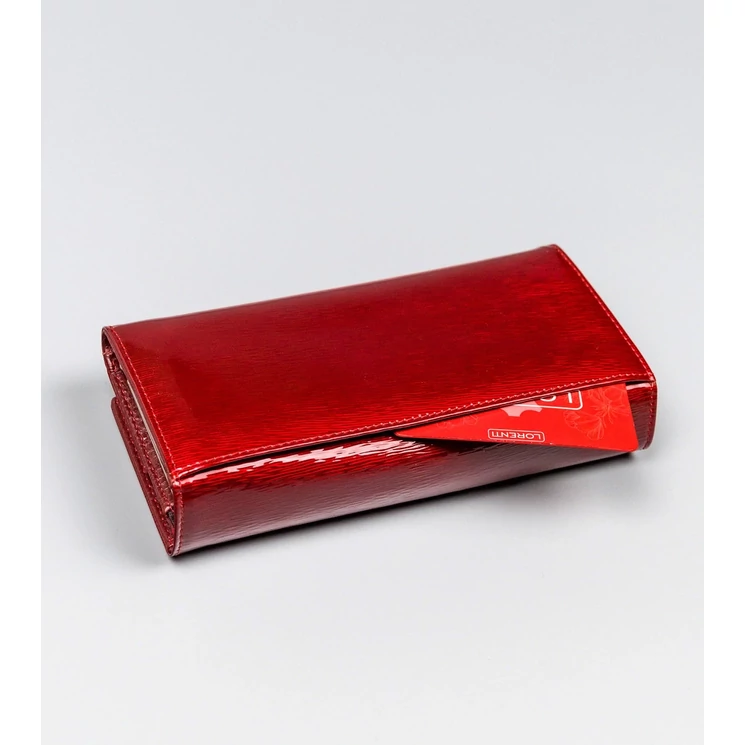 Lakk Valódi bőr Női pénztárca RFID védelemmel