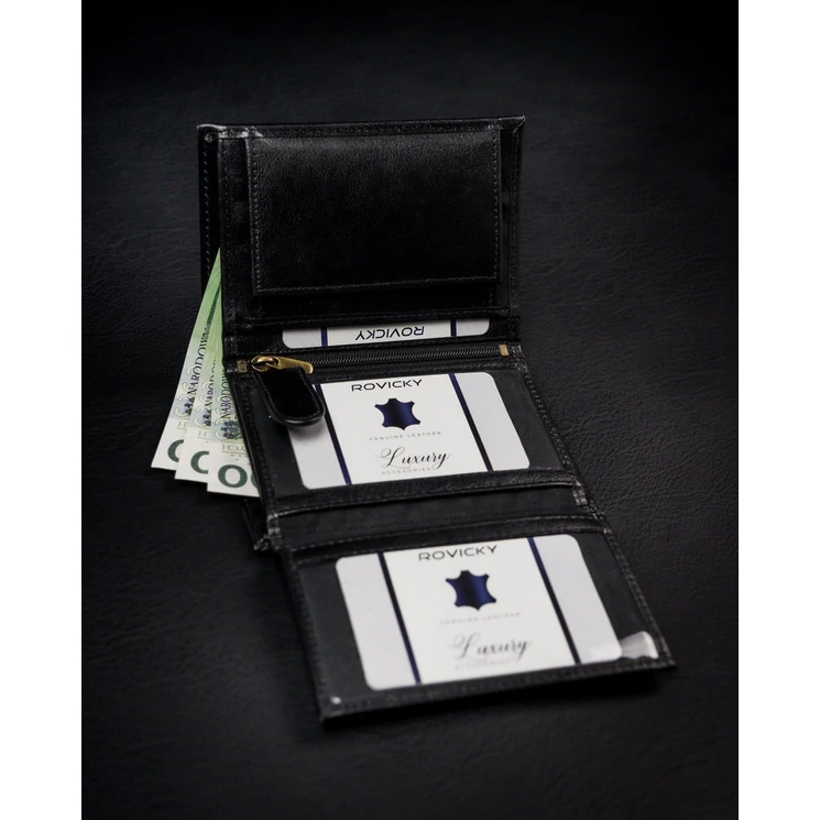 Valódi Bőr ROVICKY Férfi pénztárca RFID Védelemmel