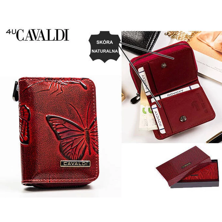 4U Cavaldi Valódi bőr kisméretű Női pénztárca