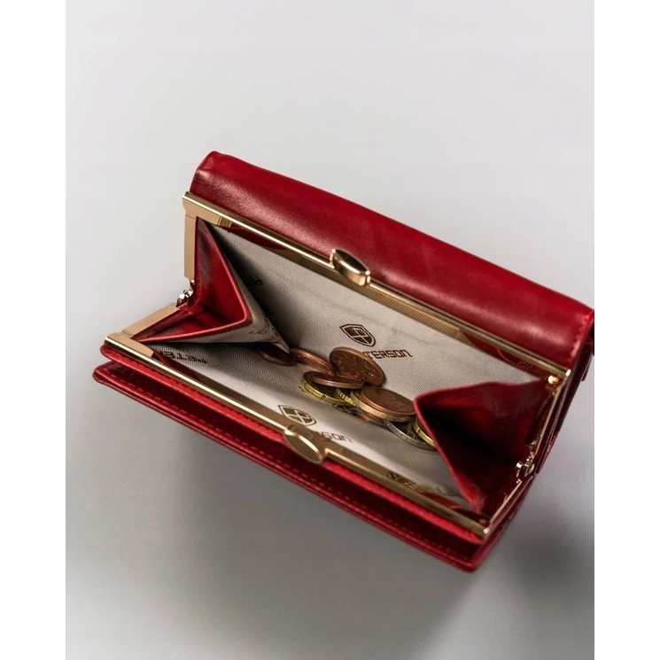  Női pénztárca piros színben