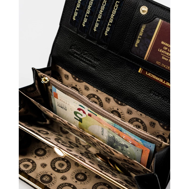 Valódi bőr Elegáns Női pénztárca