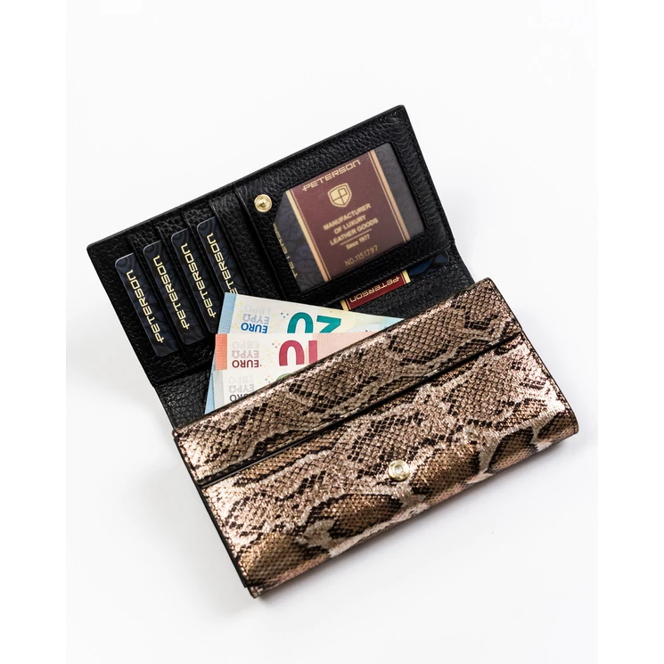 Valódi bőr Lakk Női pénztárca