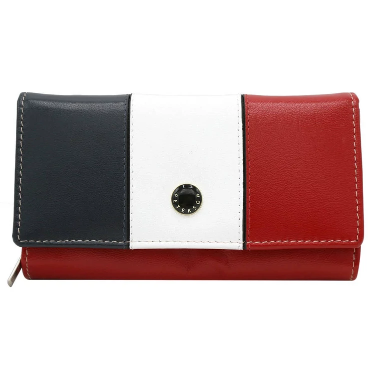 Peterson Piros Valódi bőr Női pénztárca
