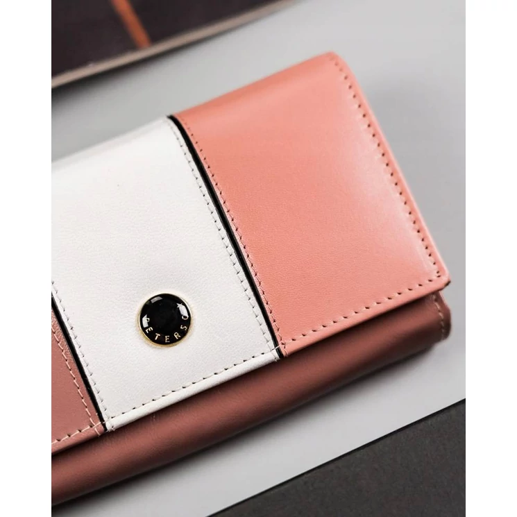 Peterson Piros Valódi bőr Női pénztárca