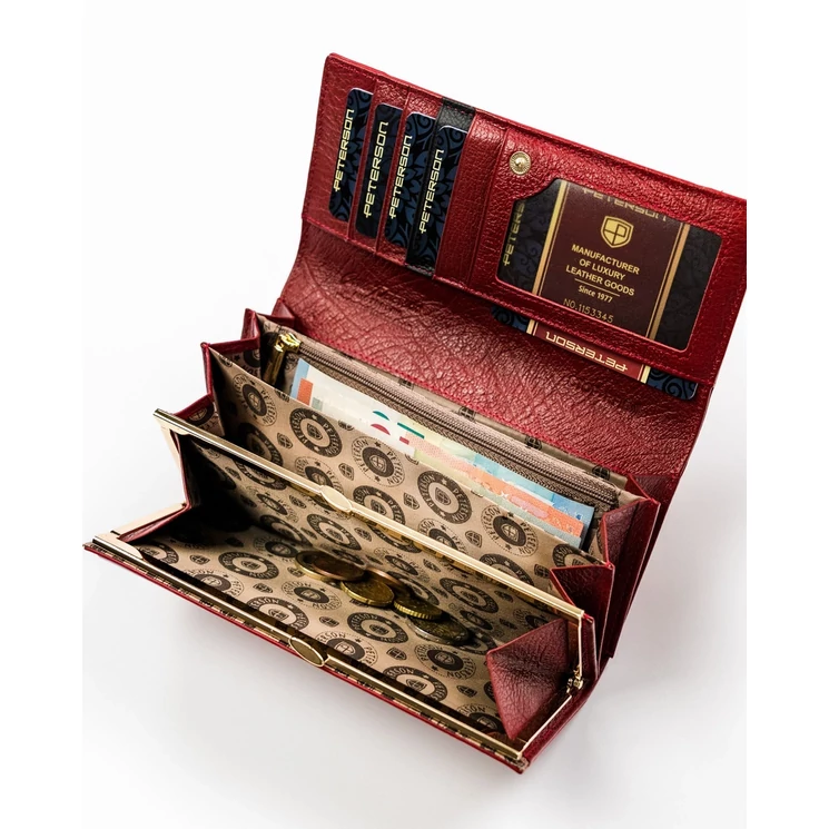 Valódi bőr Elegáns Női pénztárca