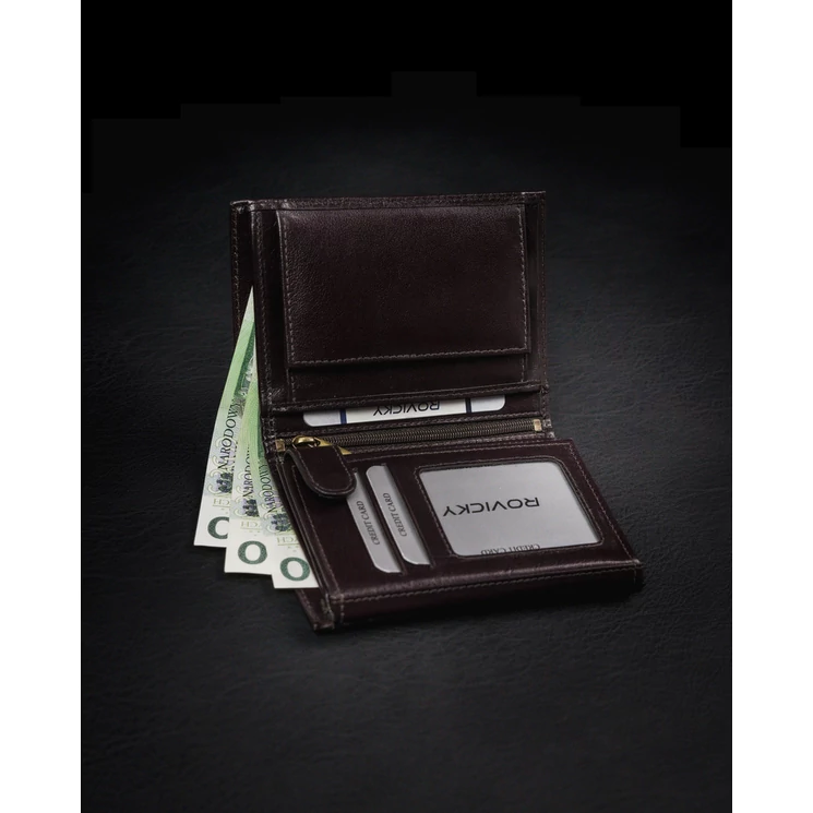 Valódi Bőr ROVICKY Férfi pénztárca RFID Védelemmel