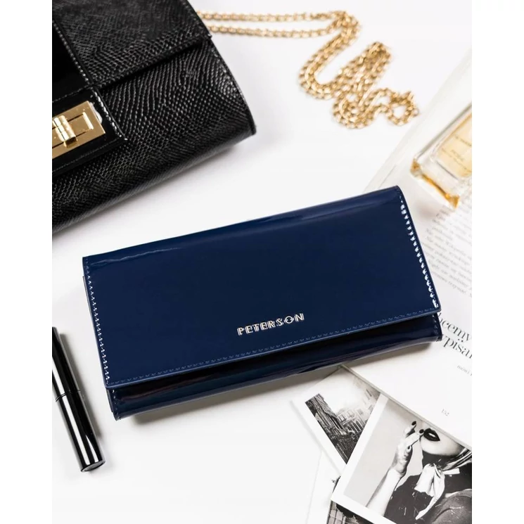 Valódi bőr Lakk  Női pénztárca