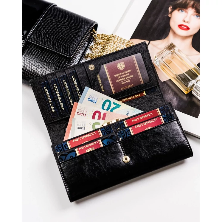 Valódi bőr Elegáns Női pénztárca