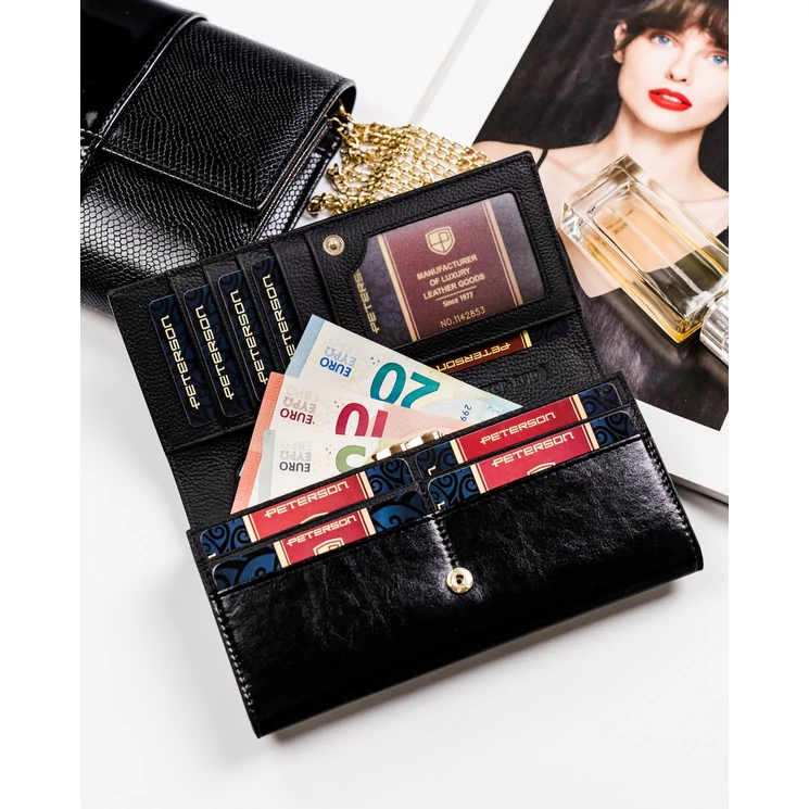 Valódi bőr Elegáns Női pénztárca