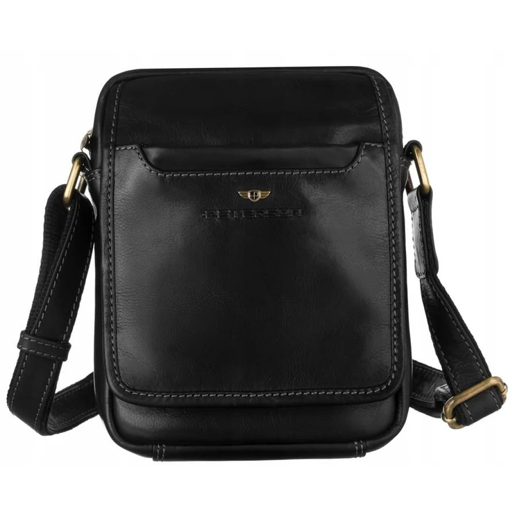 Peterson valódi bőr Férfi táska barna színben