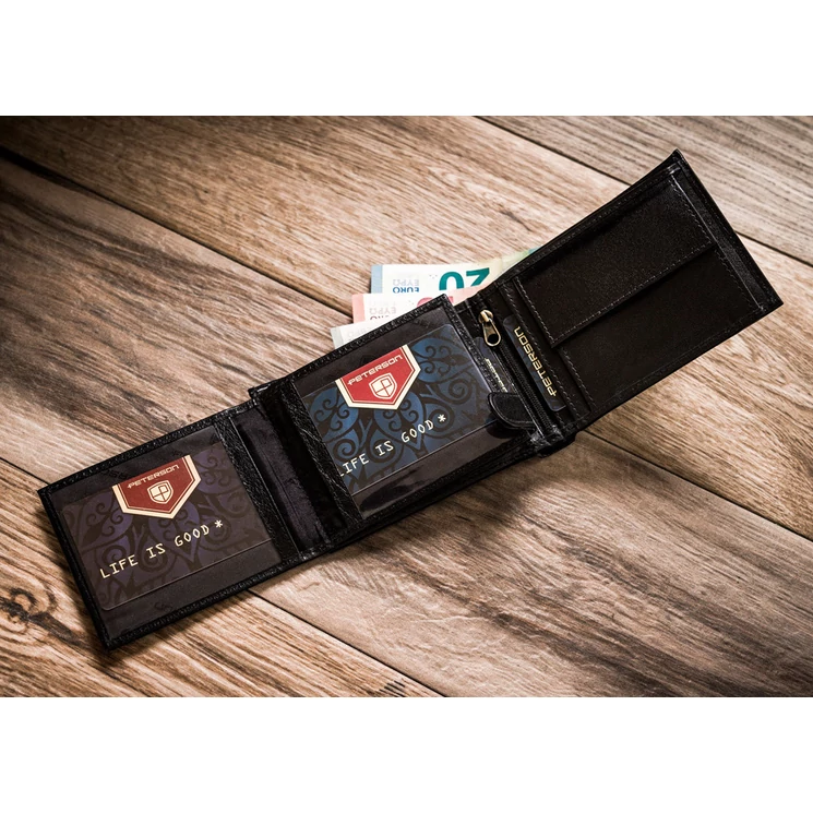 Peterson Valódi Bőr Férfi pénztárca kamionos motívummal