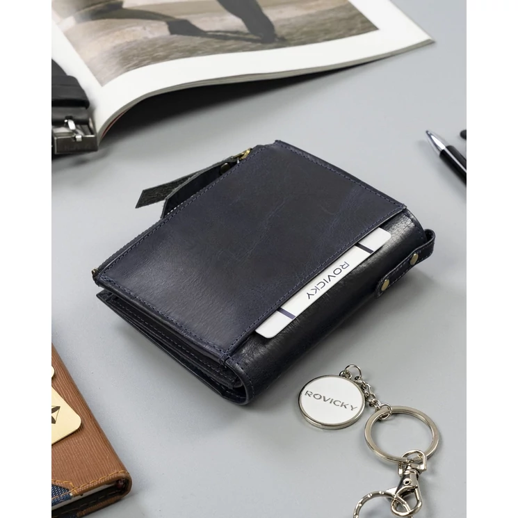 ROVICKY Valódi bőr Férfi pénztárca