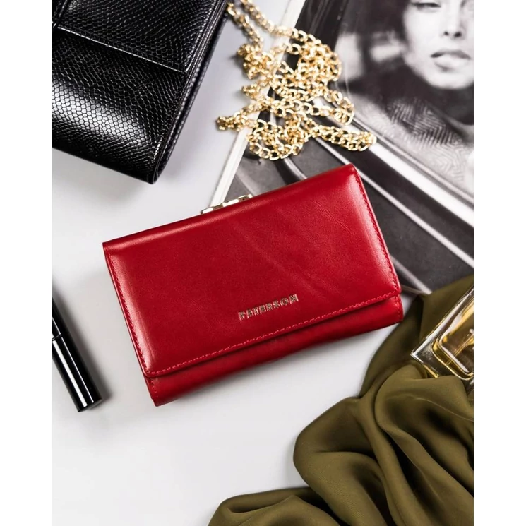  Női pénztárca piros színben