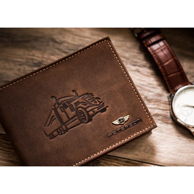 Peterson Valódi Bőr Férfi pénztárca kamionos motívummal