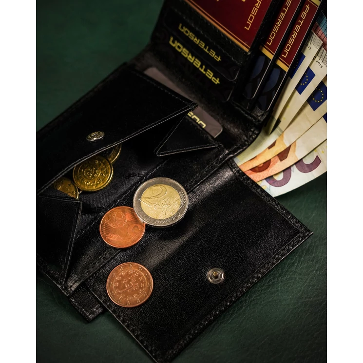 Nagy méretű Valódi bőr férfi pénztárca RFID védelemmel