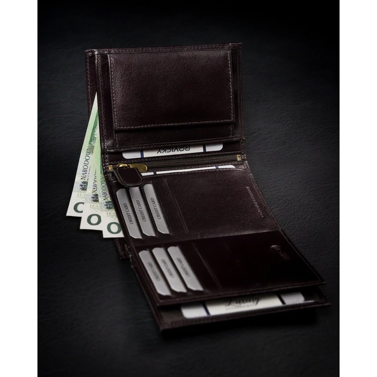 Valódi Bőr ROVICKY Férfi pénztárca RFID Védelemmel