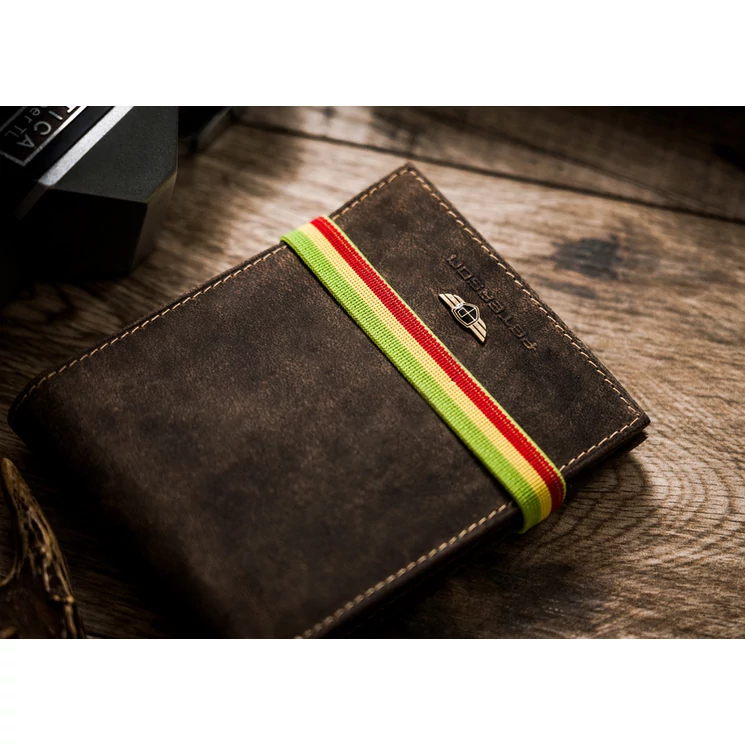 Peterson Valódi bőr Férfi pénztárca Rfid rendszerrel