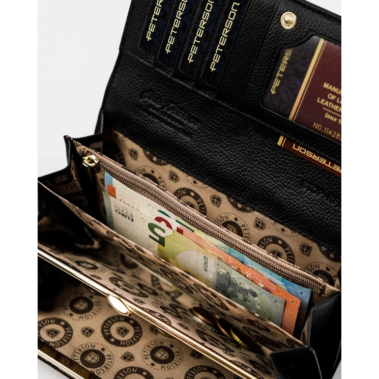 Valódi bőr Elegáns Női pénztárca