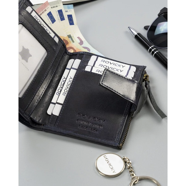 ROVICKY Valódi bőr Férfi pénztárca