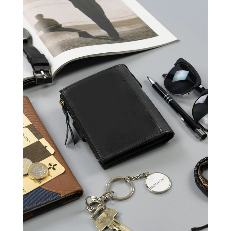 ROVICKY Valódi bőr Férfi pénztárca