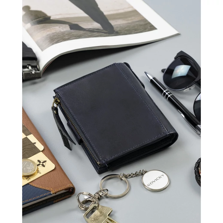 ROVICKY Valódi bőr Férfi pénztárca