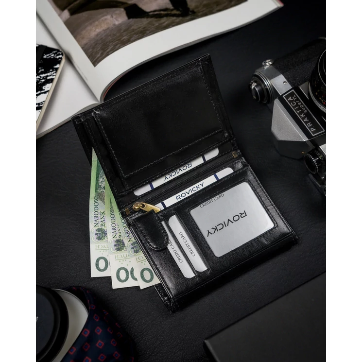 Valódi Bőr ROVICKY Férfi pénztárca RFID Védelemmel