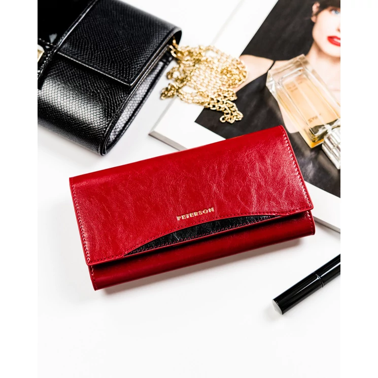 Valódi bőr Elegáns Női pénztárca