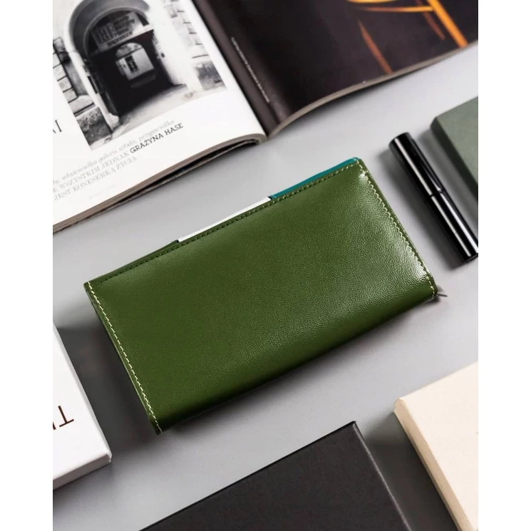 Peterson Piros Valódi bőr Női pénztárca