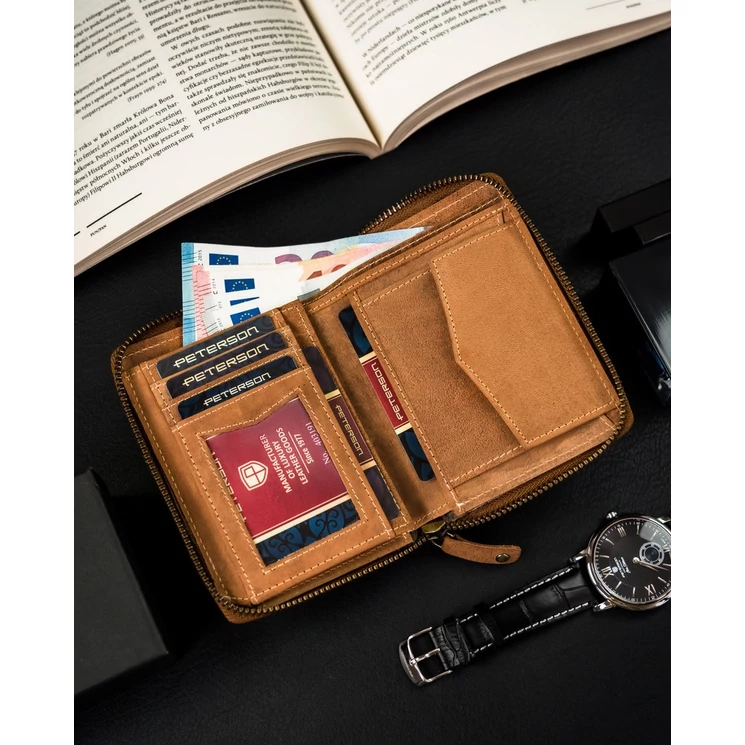 Elegáns Valódi Bőr Férfi pénztárca RFID védelemmel