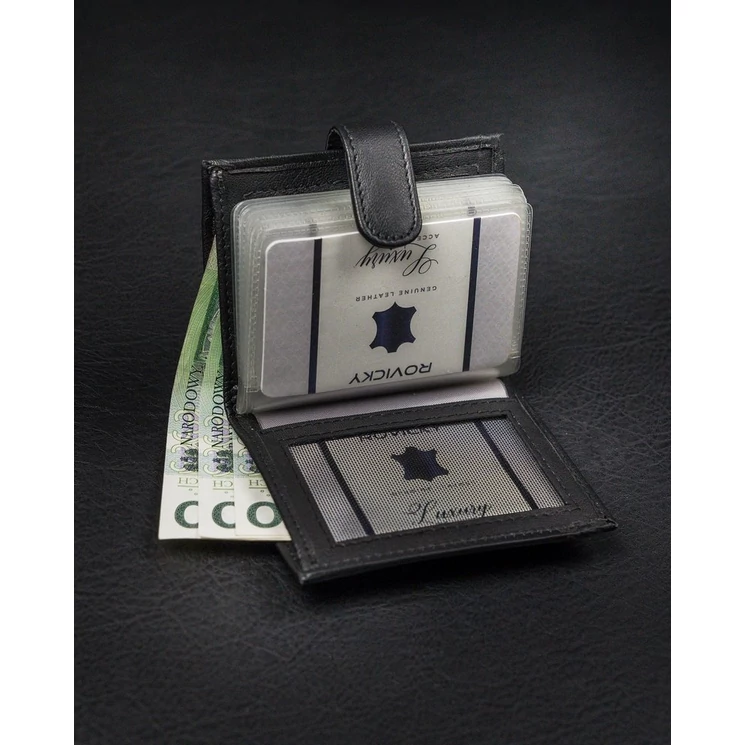 LOREN Elegáns Férfi pénztárca fényes valódi bőrből