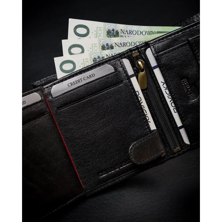 Valódi Bőr ROVICKY Férfi pénztárca RFID Védelemmel