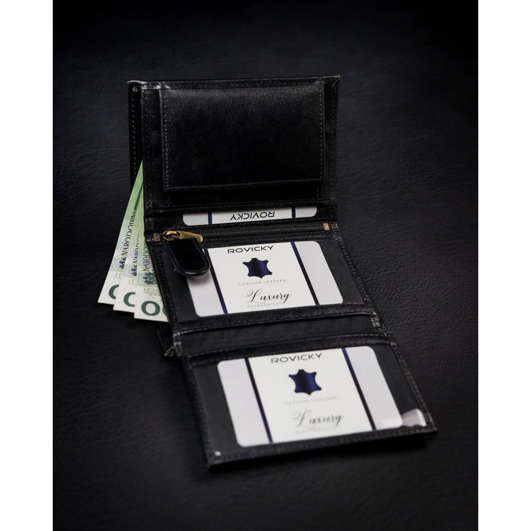 Valódi Bőr ROVICKY Férfi pénztárca RFID Védelemmel