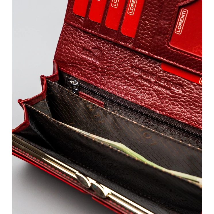 Lakk Valódi bőr Női pénztárca RFID védelemmel