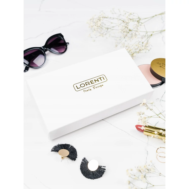 Lakk Valódi bőr  Női pénztárca RFID védelemmel