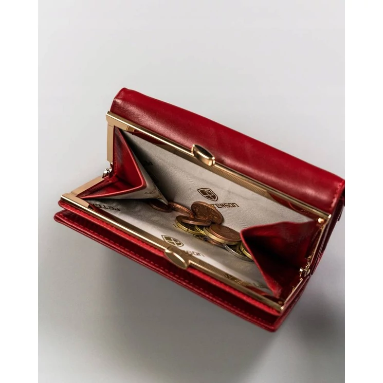  Női pénztárca piros színben
