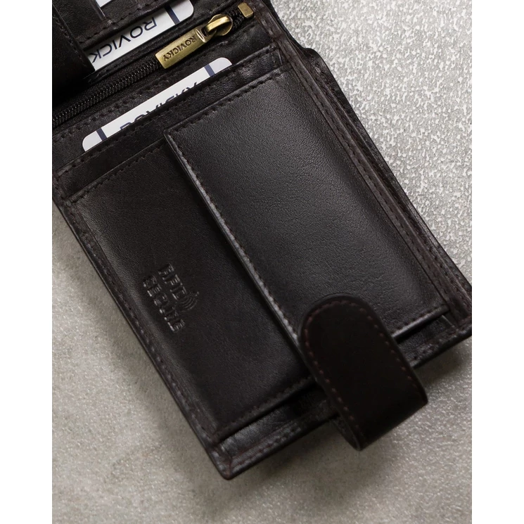 ROVICKY Valódi Bőr Férfi pénztárca RFID rendszerrel