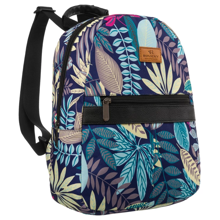 Tágas női városi hátizsák divatos mintában