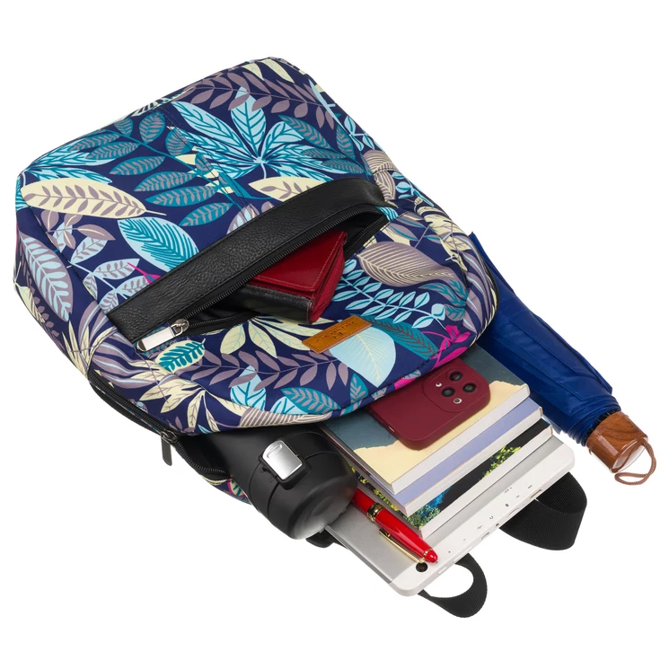 Tágas női városi hátizsák divatos mintában