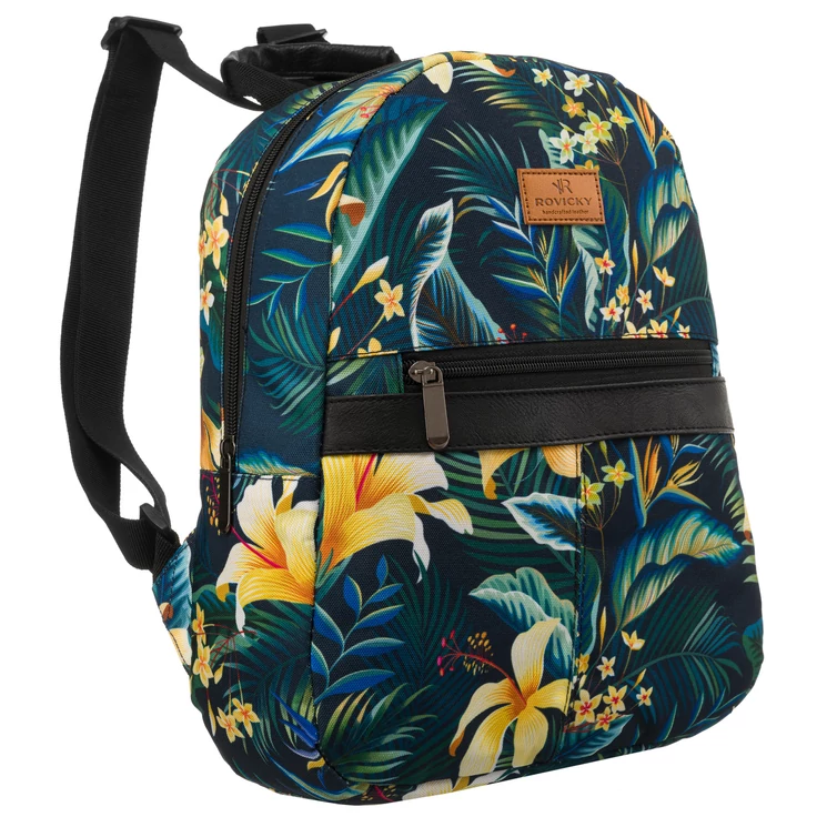 Tágas női városi hátizsák divatos mintában