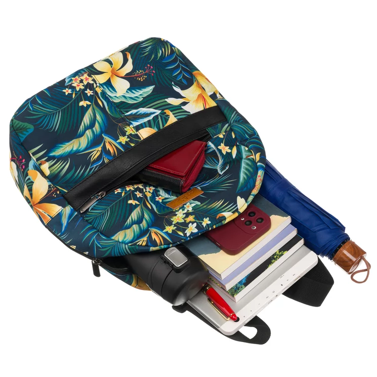 Tágas női városi hátizsák divatos mintában