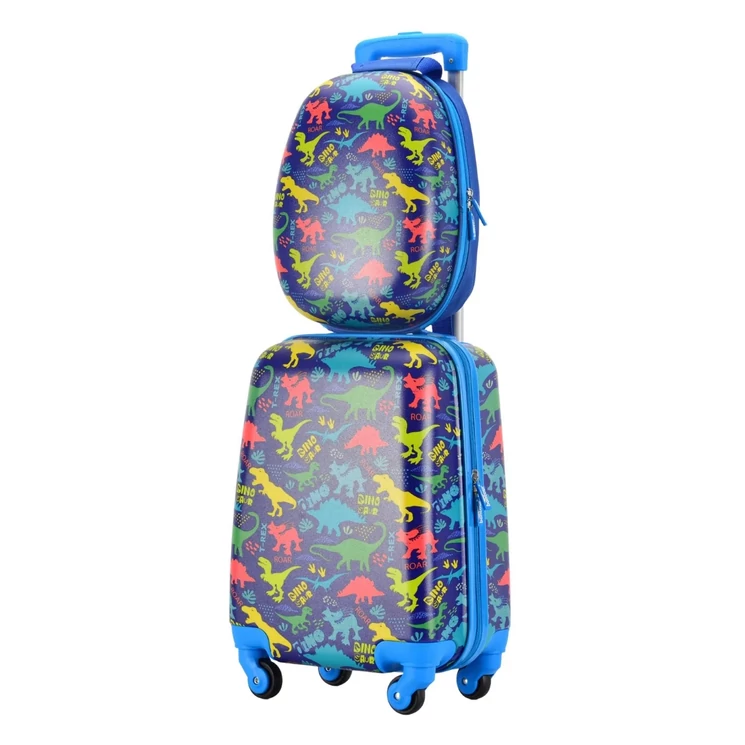  2 db-os ABS gyermek bőrönd szett Sok Dínó mintával